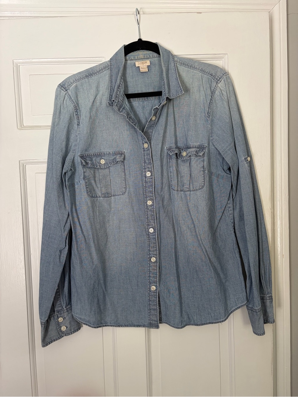 J. Crew Light Blue Denim Button-Down Shirt
